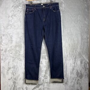 Flint and Tinder Mens Straight Fit Selvedge Denim Jeans 36x34 Dark Huckberry